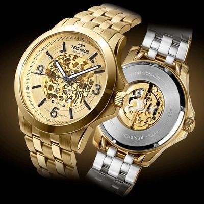 Relógio Technos Masculino Automático Dourado - 8n24ak-1d 8n24ak-1d