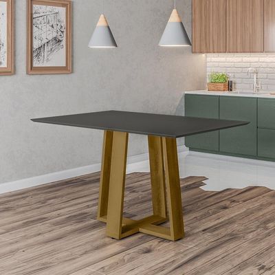 Mesa De Jantar 136cm Multimóveis Cr50044 Carvalho/cinza