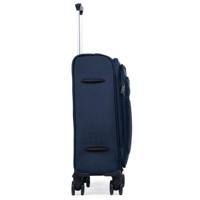 Mala de Viagem Pequena Poliéster 4 Rodas 360º Removíveis com cadeado Embutido Lyon Azul Escuro P / Azul escuro