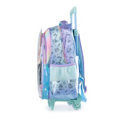 Mochila Escolar Feminina de Rodinhas Frozen Premium U / Azul