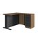 Conjunto para Escritório com 2 Peças Mesa L Armário Alto com Nichos CM4001 Mel Grafite