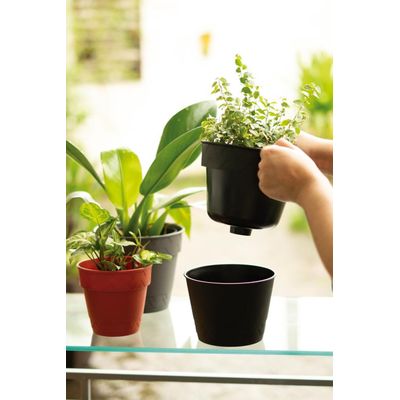 Vaso 2 em 1 17cm Preto