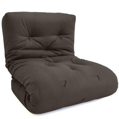 Futon Solteiro Dobrável Oriental Confort Plus Chumbo Acquablock