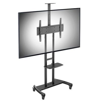 Pedestal Para Tv De 55 A 85 Videoconferência Com Rodízios Ava1800-70-1p