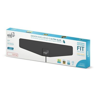 Antena Digital Interna Com Cabo 2,5m Fit Hdtvslim50 Elg