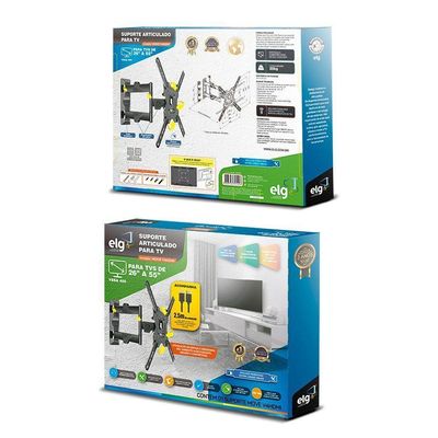 Suporte Articulado Tv 26 A 55 +cabo Hdmi 2,5m Movev4hdmi Elg
