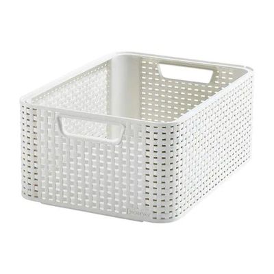Cesto Organizador 18 Litros Style Curver Branco Keter