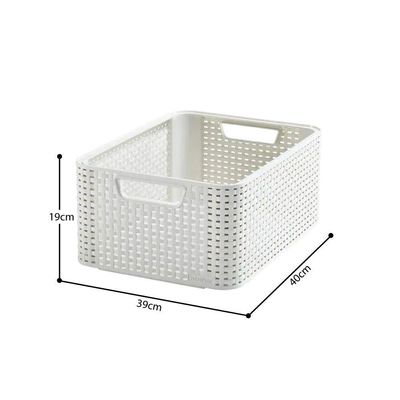 Cesto Organizador 18 Litros Style Curver Branco Keter