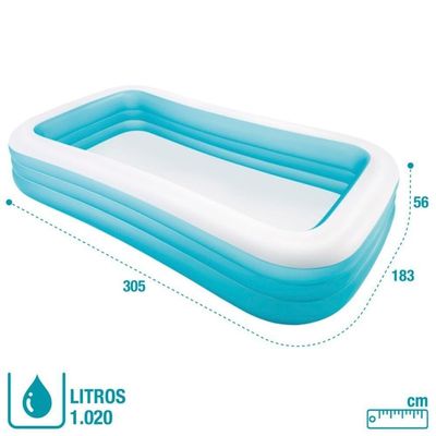 Piscina Inflável 1000 Litros Retangular Intex