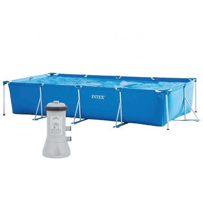 Piscina Estrutural Retangular Litros Com Filtro 220v Intex