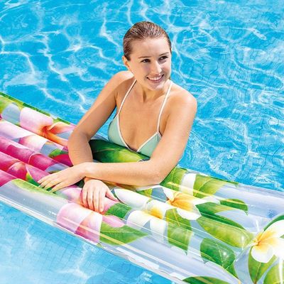 Colchão Inflável Piscina Praia Esteira Fashion Flores - Intex