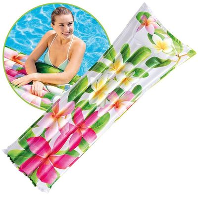 Colchão Inflável Piscina Praia Esteira Fashion Flores - Intex