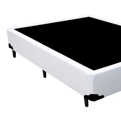 Cama Box Casal Sintético Serene Branco 138x188x40