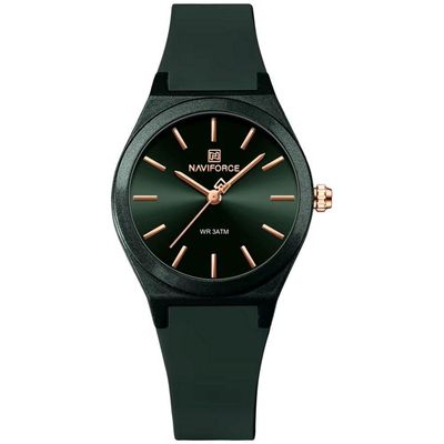 Relógio Analógico Feminino De Quartzo Casual Com Pulseira De Silicone Impermeavel Verde