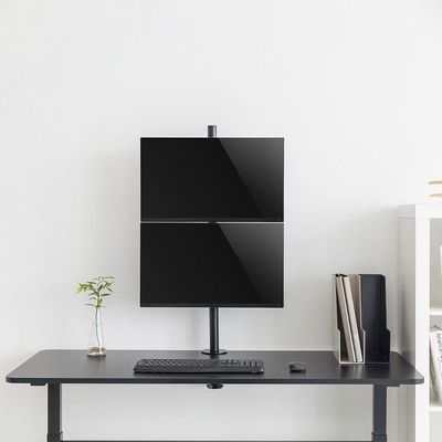 Suporte 2 Monitores Vertical Base Morsa V1224c Central Suportes