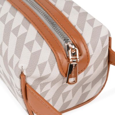 Necessaire de Viagem Feminina Média Monograma BG Bege M / Bege