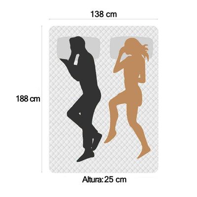Cama Box Casal Sintético Cremil + Colchão Molas Ensacadas Airprime 138cm Marrom - Suporta Até 120kg Por Pessoa