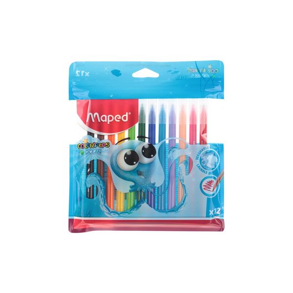 Hidrocor Maped Ocean Polvo com 12 Cores