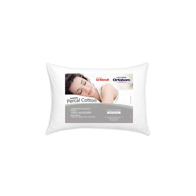 Travesseiro Ortobom Percal 200 Fios Branco
