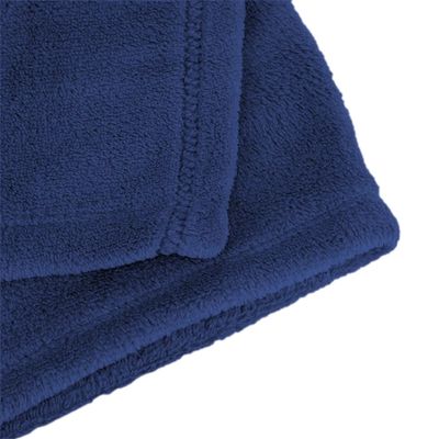 Manta Cobertor Casal Fleece Le Casa Lisa 100% Poliéster Azul