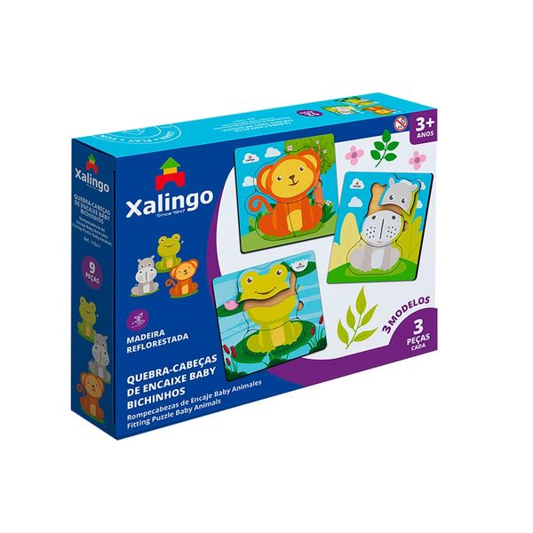 Quebra-Cabeça Xalingo Encaixe Bichinhos 12 Peças Quebra-Cabeça Xalingo Encaixe Bichinhos 12 Peças