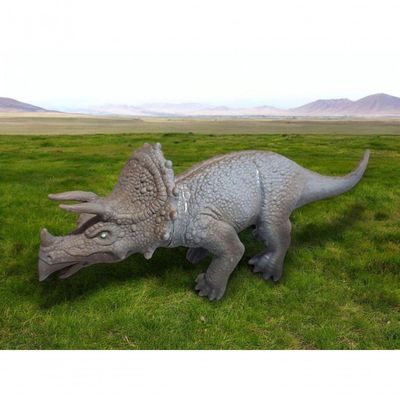 Boneco Em Vinil Dinossauro Brinquedo Realista Triceratops