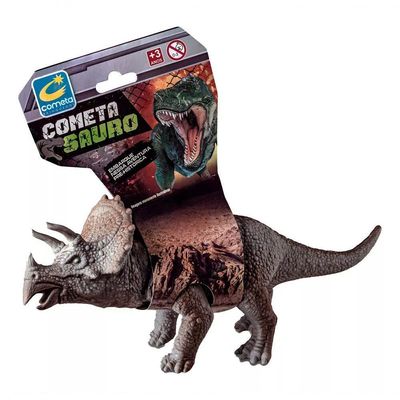 Boneco Em Vinil Dinossauro Brinquedo Realista Triceratops