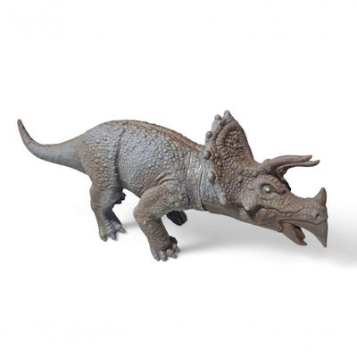 Boneco Em Vinil Dinossauro Brinquedo Realista Triceratops