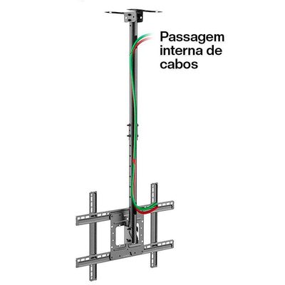 Suporte Teto Para Tv 32 A 75 Ajuste Altura Sav-6000 Aquário