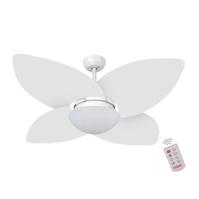 Ventilador De Teto Branco 4 Pás Branco 220V C/ Controle 220V