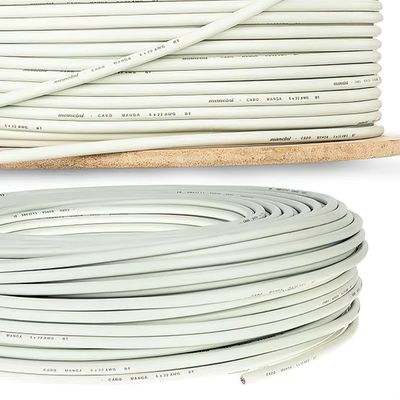 Cabo Manga 6x22 AWG - com Blindagem Bege - 30 Metros