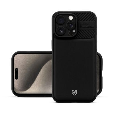 Kit Capa Symetric Preta e Película Defender Pro Privacidade para iPhone 15 Pro - Gshield