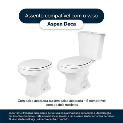 Tampa De Vaso Poliester Aspen Bege Creme Para Bacia Deca