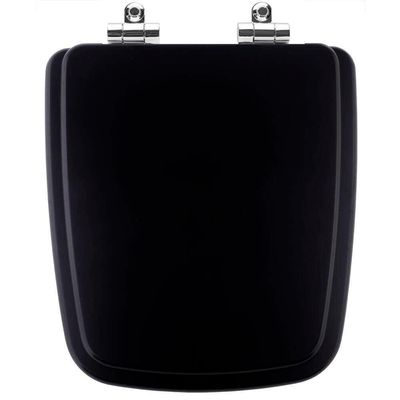 Tampa De Vaso Com Amortecedor Boss Matte Black Para Bacia Incepa 6lpf