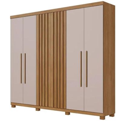 Guarda Roupa Millano 6 Portas mdf Cinamomo/off - Benetil