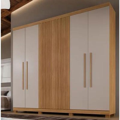 Guarda Roupa Millano 6 Portas mdf Cinamomo/off - Benetil
