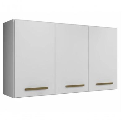 Armário Aéreo Etios 3 Portas Kaiki Móveis - Branco