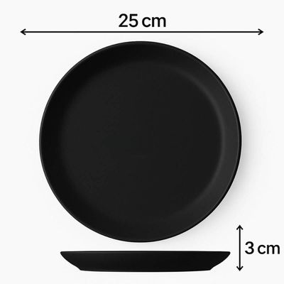 Kit 12 Pratos Plásticos Servir 25cm Buffet Coza Preto Doces Salgados Festas Eventos