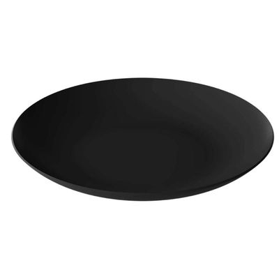 Kit 12 Pratos Plásticos Servir 25cm Buffet Coza Preto Doces Salgados Festas Eventos