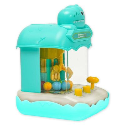 Mini Máquina De Bola Pega Premio Jogo Com Garra Divertido Dino Azul