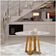 Mesa de Jantar Redonda Tampo de Vidro 100cm Mel/Off White