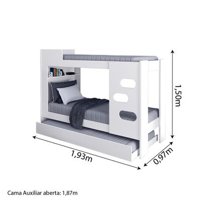 Treliche Floripa Para Colchão 0,88m J&a Branco Branco