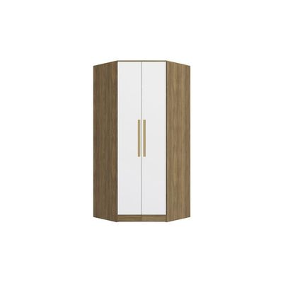 Guarda-roupa De Canto 2 Pts Kappesberg Adapt Nogueira/branco