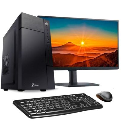 Computador Tob Intel Core I3 Ssd 240gb Memória 8gb Windows 10 Pro Trial Teclado E Mouse Monitor 19"