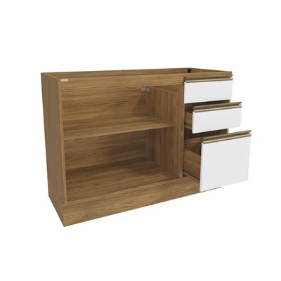 Balcão De Pia Celeste Kappesberg 100% Mdf 2 Portas 3 Gavetas