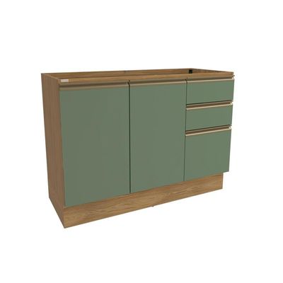 Balcão De Pia Celeste Kappesberg 100% Mdf 2 Portas 3 Gavetas