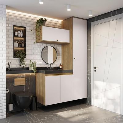 Conjunto Para Banheiro Kappesberg Celeste 3 Peças 130cm