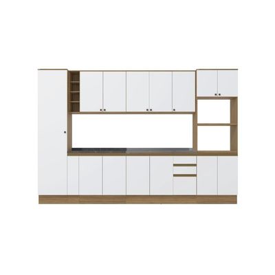 Cozinha Modulada Celeste Kappesberg 100% Mdf Nogueira/branco