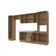 Cozinha Modulada Celeste Kappesberg 100% Mdf Nogueira/vidro
