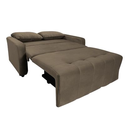 Sofá Cama Para Sala De Estar Amora New Suede - Castor Castor